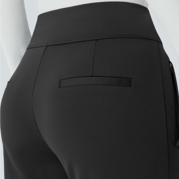 Halara Flex™ DayStretch Mid Rise Side Zipper Pocket Work Flare Pants, M Petite - Picture 4 of 13